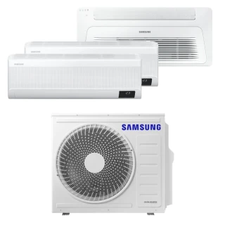 Ar Condicionado Multi Tri Split HW e K7 Samsung Wind Free 24000 BTU (2x9000+1x12000) Quente e Frio Inverter R410 (AJ068AXJ3KH/AZ)